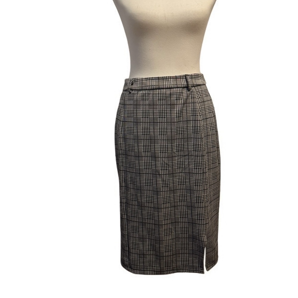 Kate Kasin 
Zippered Mixed pattern skirt